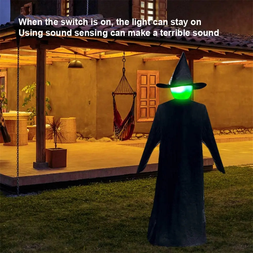 170cm Halloween Light-Up Witches Ghost Halloween Decoration Horror Props Creepy Skeleton For Halloween Decoration Voice Control Suncollections