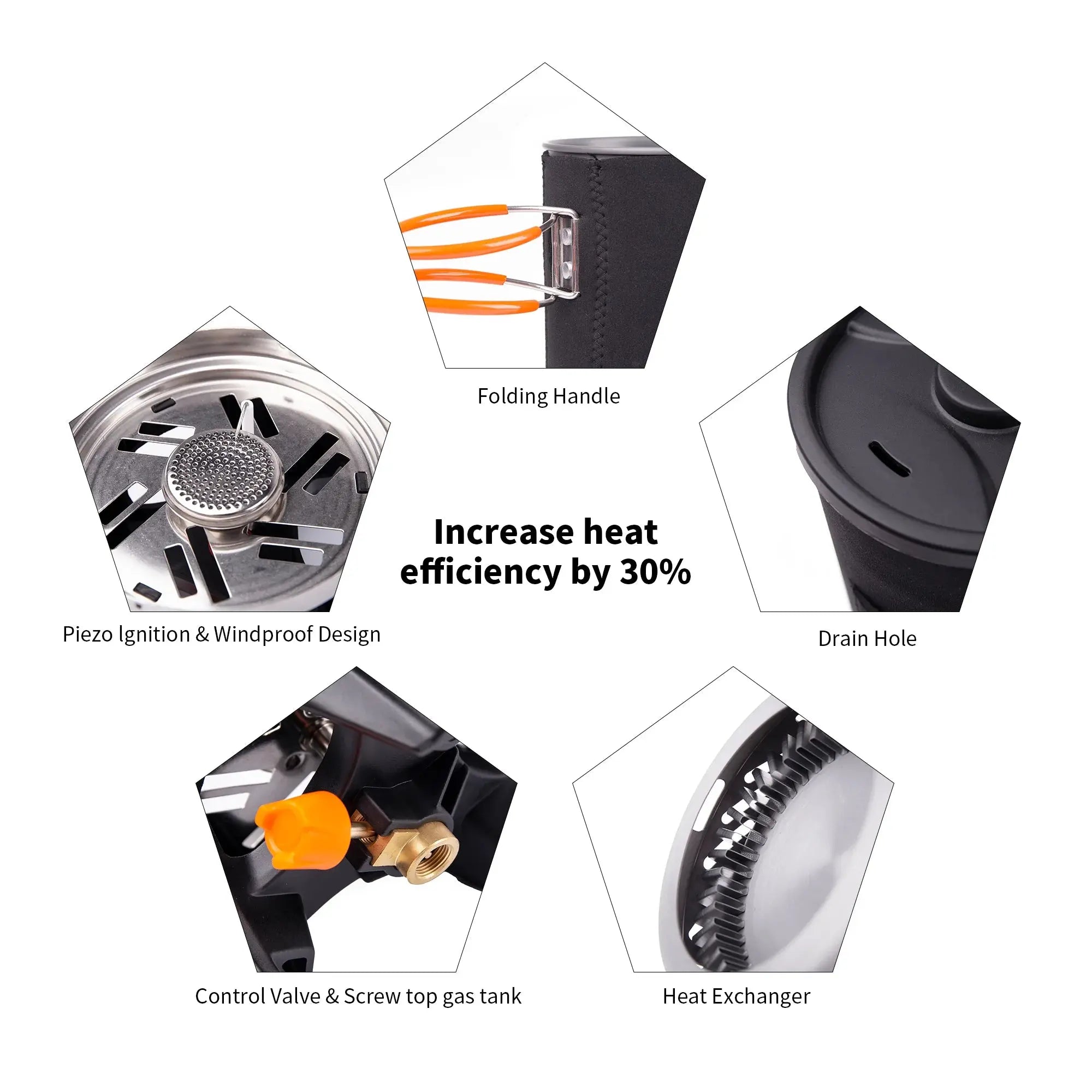 Fire Maple Star X1 Camping Stoves Outdoor Hiking Cooking System With Stove Heat Exchanger Pot Bowl Portable Gas Burners FMS-X1 - Suncollections