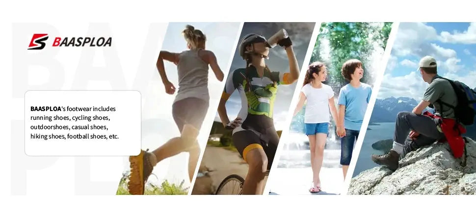 Baasploa 2022 New Male Sneakers Shoes Breathable Mesh Men Running Shoes Outdoor Grass  Walking Gym Shoes For Men Plus size 41-50 Suncollections