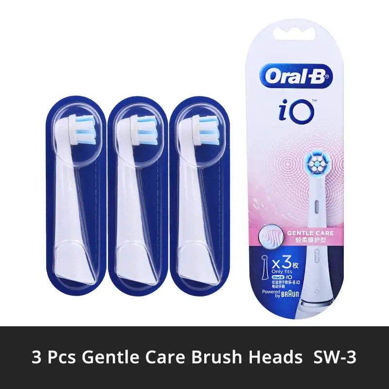 Original Oral-B Toothbrush Head Replacement for iO Series Electric Tooth Brush Soft Bristles Adults Oral Clean Care 3Pcs/Pack - Suncollections