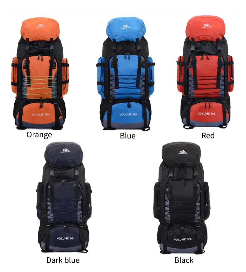 90L Travel Bag Camping Backpack Hiking Climbing Bags Mountaineering Large Sport Bag Outdoor Military Luggage Shoulder Pack - Suncollections