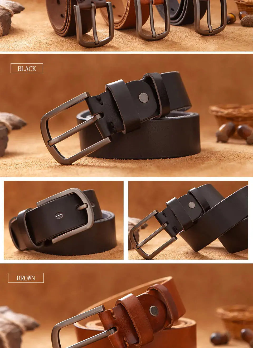 Top Cow genuine leather belts for men luxury - Suncollections