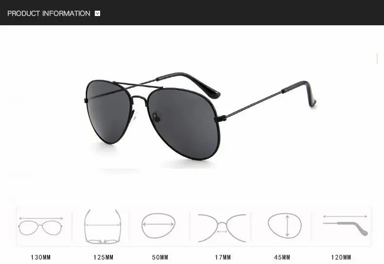 Classic Aviation sunglasses For Boy And Girl Colorful Mirror Pilot Sun Glasses Children Sunglasses Kids Sunglasses Eyewear - Suncollections