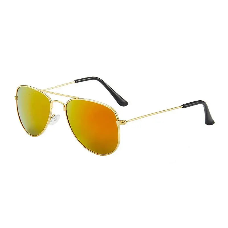 2019 Sunglasses new fashion baby kids boy girl Pilot sunglasses metal frame goggles glasses for kids children - Suncollections