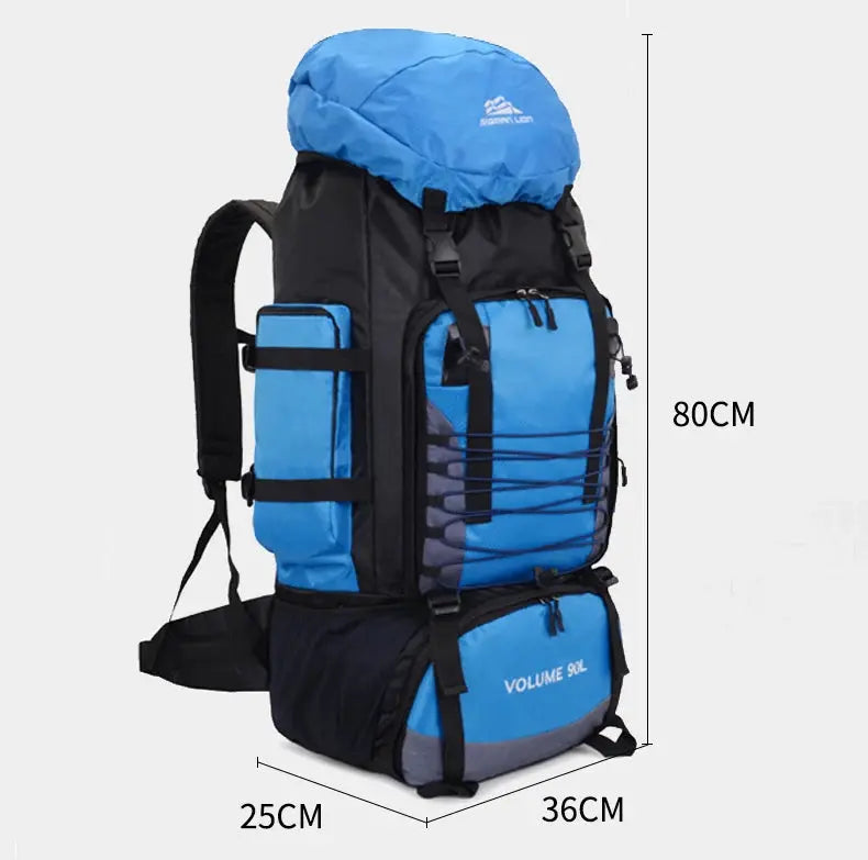 90L Travel Bag Camping Backpack Hiking Climbing Bags Mountaineering Large Sport Bag Outdoor Military Luggage Shoulder Pack - Suncollections