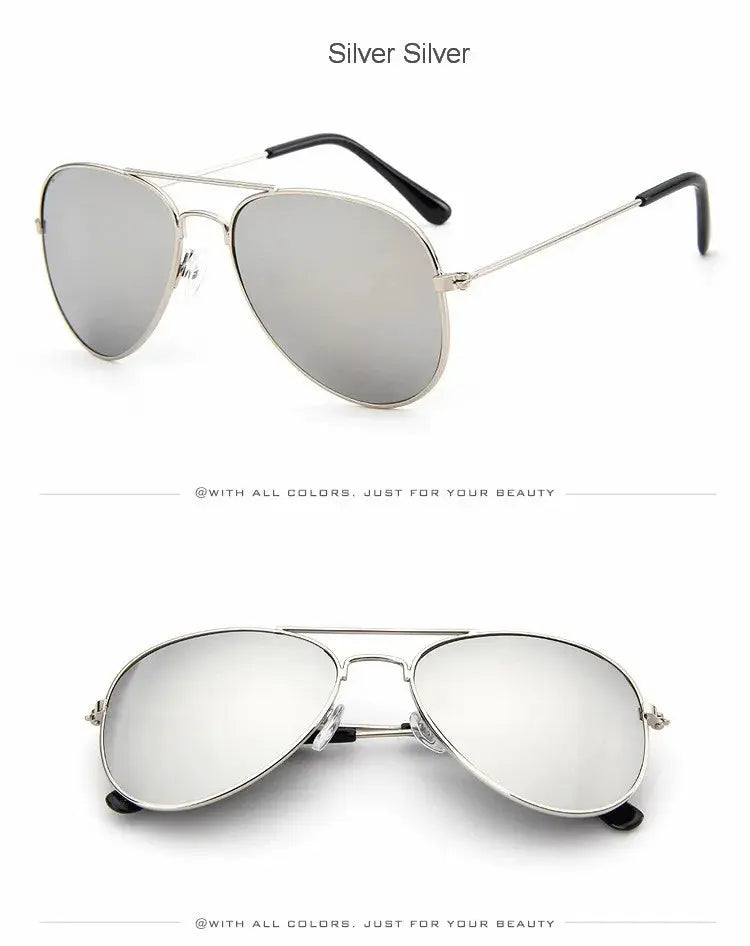 Classic Aviation sunglasses For Boy And Girl Colorful Mirror Pilot Sun Glasses Children Sunglasses Kids Sunglasses Eyewear - Suncollections