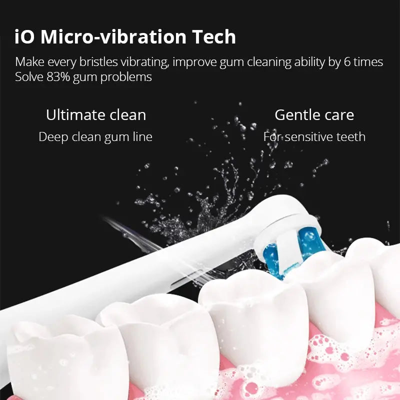 Original Oral-B Toothbrush Head Replacement for iO Series Electric Tooth Brush Soft Bristles Adults Oral Clean Care 3Pcs/Pack - Suncollections