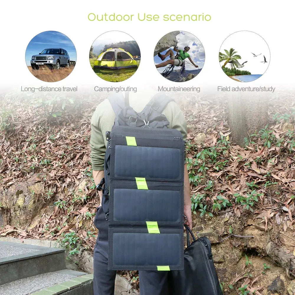 X-DRAGON Solar Mobile Power Battery Charger 5V 20W Portable Outdoor Foldable Solar Panel Cells Micro USB for Xiaomi iPhone iPad - Suncollections