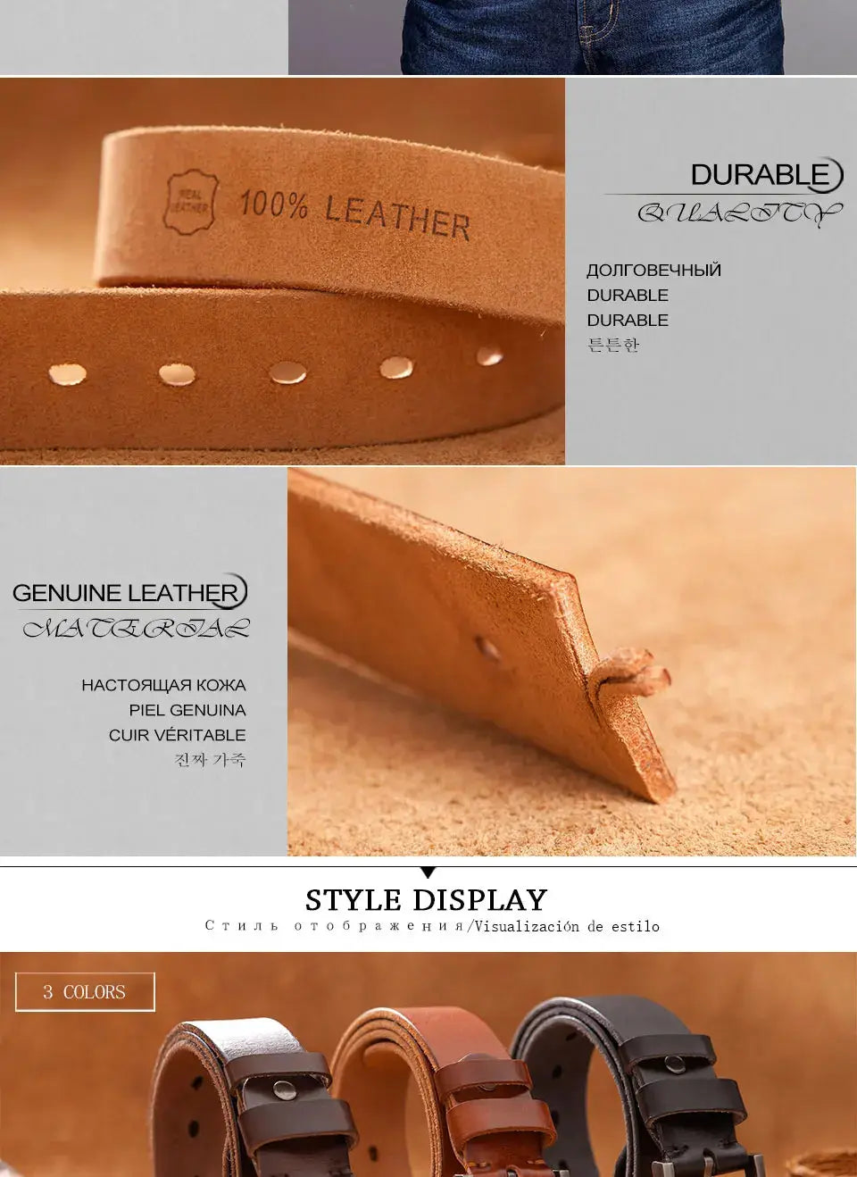 Top Cow genuine leather belts for men luxury - Suncollections