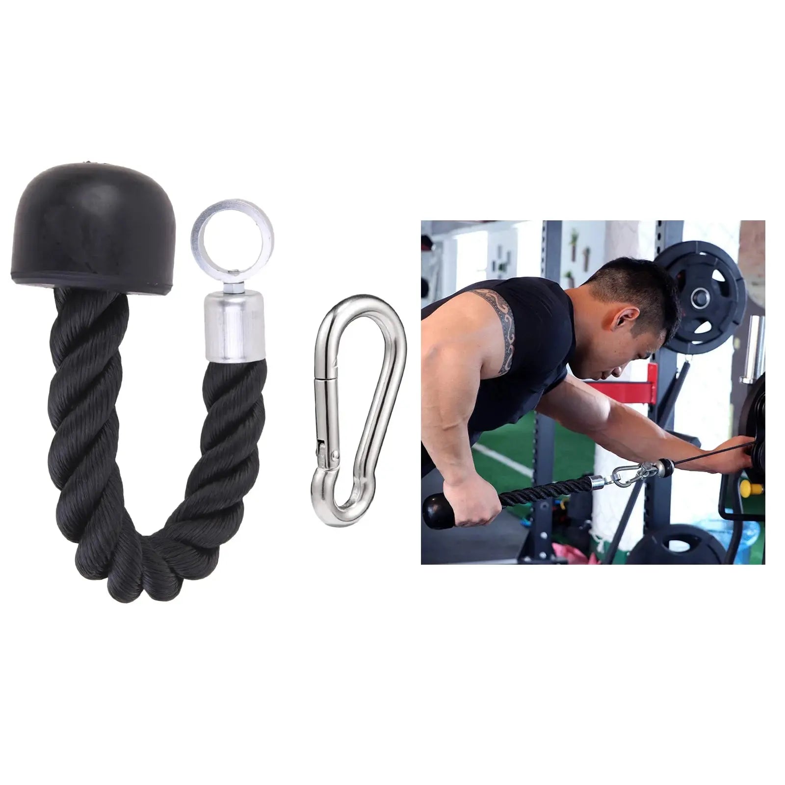 Single Handle Pulley Cable Tie for Triceps Rope Pull Down Attachment - Suncollections