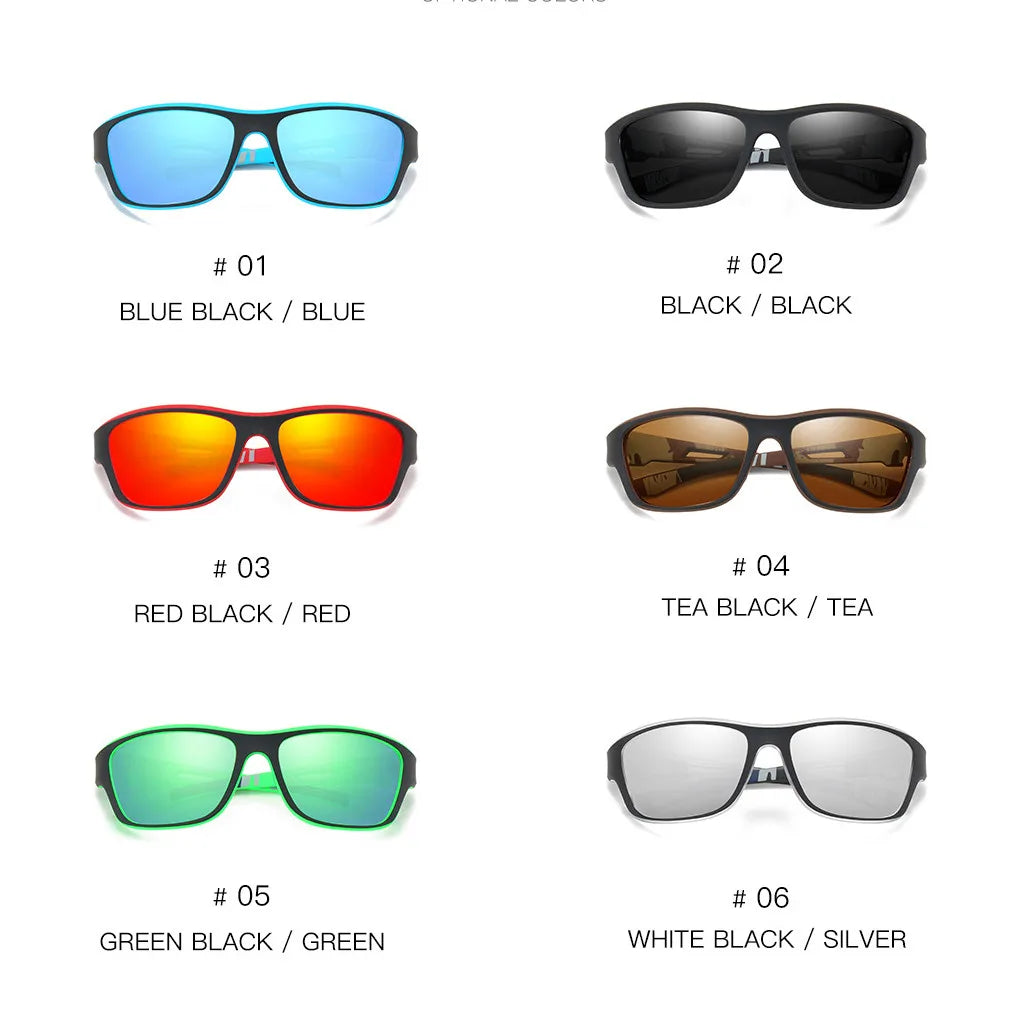 Fashion Classic Square Polarized Sunglasses Men Women Sports Outdoor Beach Fishing Travel Colorful Sun Glasses UV400 Goggles Suncollections