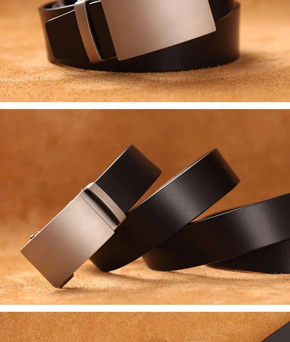 Genuine Cow Leather Automatic Belt For Men - Suncollections