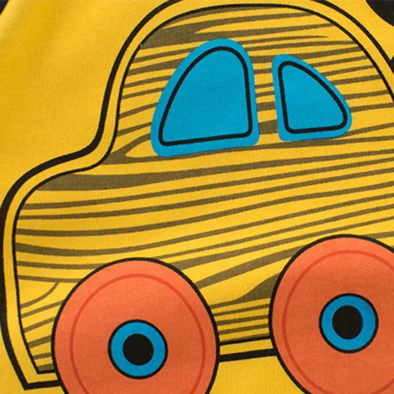 2025 Autumn T Shirt Cartoon Car T-shirt Boys Girls Baby Kids Clothes Cotton Long Sleeve Top for Boy Children's Clothing 2-9 Year - Suncollections