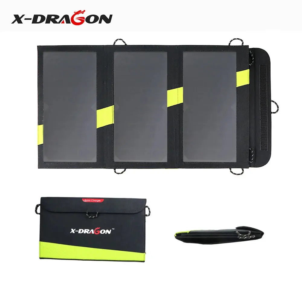 X-DRAGON Solar Mobile Power Battery Charger 5V 20W Portable Outdoor Foldable Solar Panel Cells Micro USB for Xiaomi iPhone iPad - Suncollections