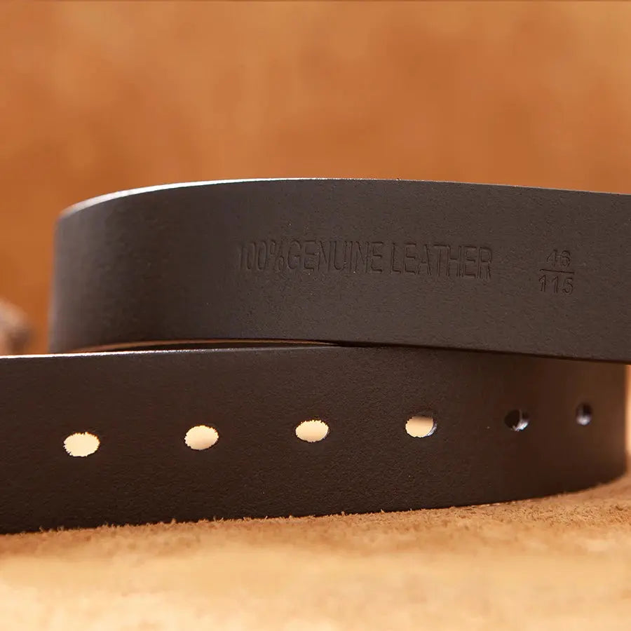 Cowhide Genuine Leather Belts for Men Male Pin Buckle Jeans Waist Belt Mens Black Brown Commuter business Belt Ceinture Homme - Suncollections