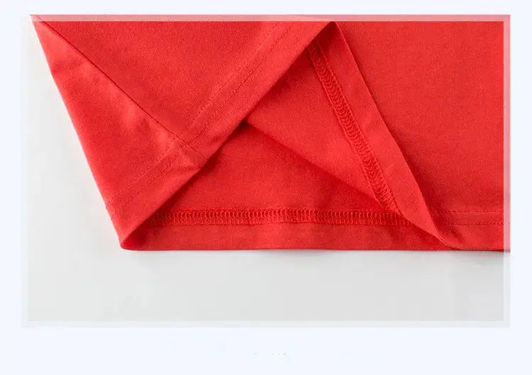 2024 Summer Girls Boys Solid T-Shirts Clothes 100% Pure Cotton Short Sleeve Yellow Red Green Kids UnderShirt Bottomming Clothing - Suncollections