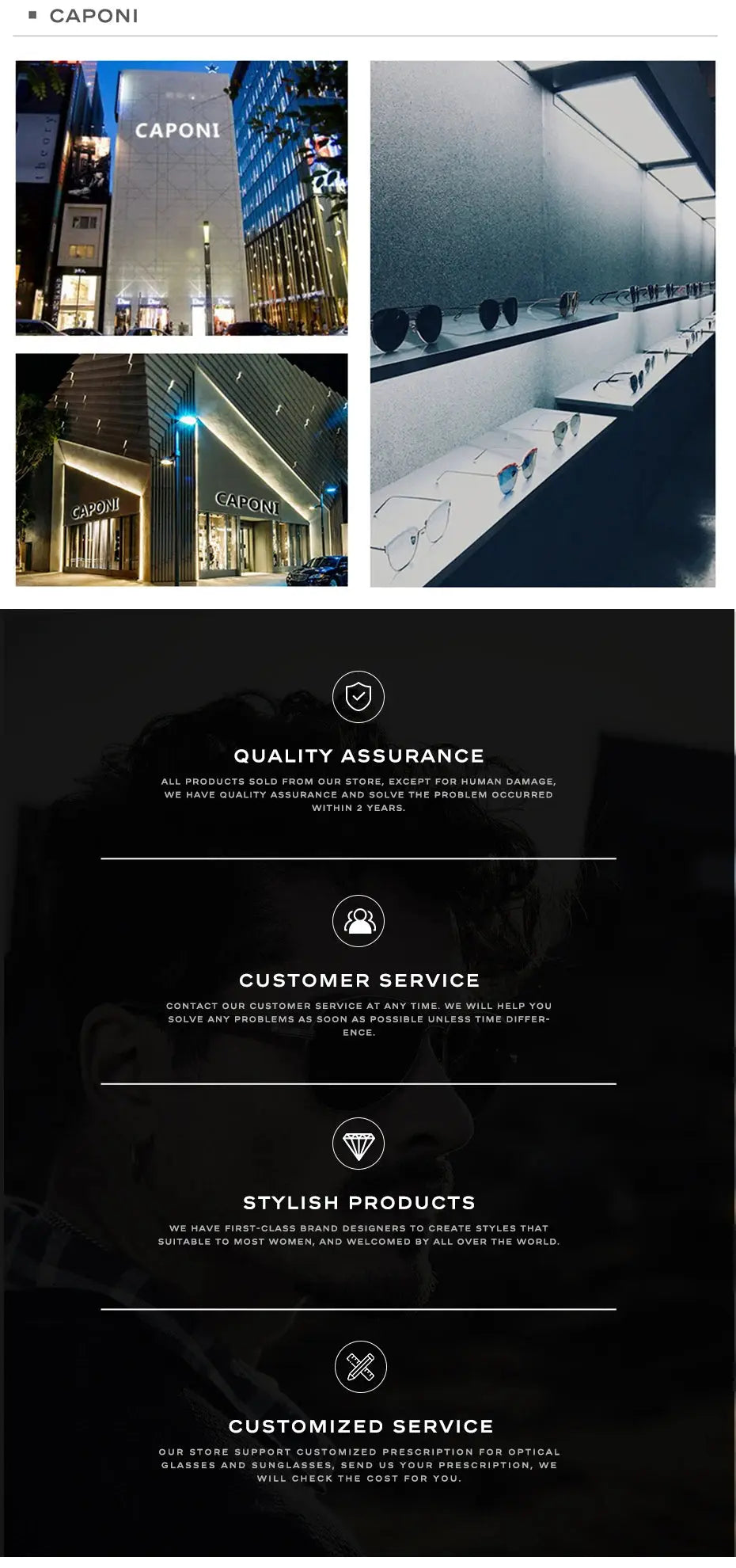 CAPONI Polarized Sunglasses Men Outdoor Brand Design Black Sun Glasses Driving UV400 Protect Photochromic Gray Glasses BS24708 - Suncollections