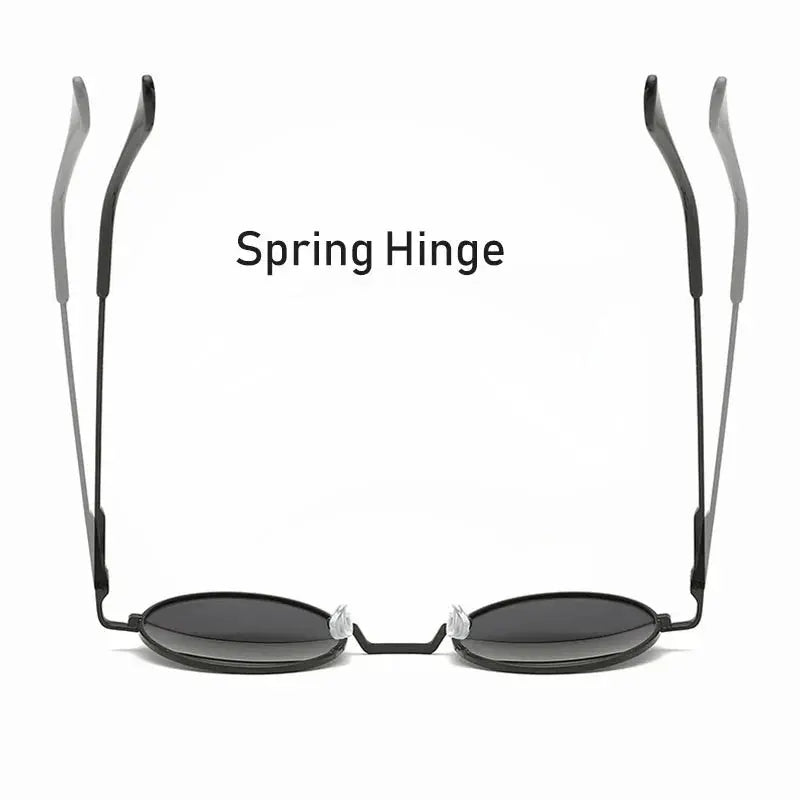 Retro Vintage Round Polarized Sunglasses Men Brand Designer Sun Glasses Women Alloy Metal Frame Black Lens Eyewear Driving UV400 - Suncollections