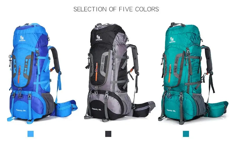 80L Large Capacity Outdoor Backpack Camping Travel Bag - Suncollections