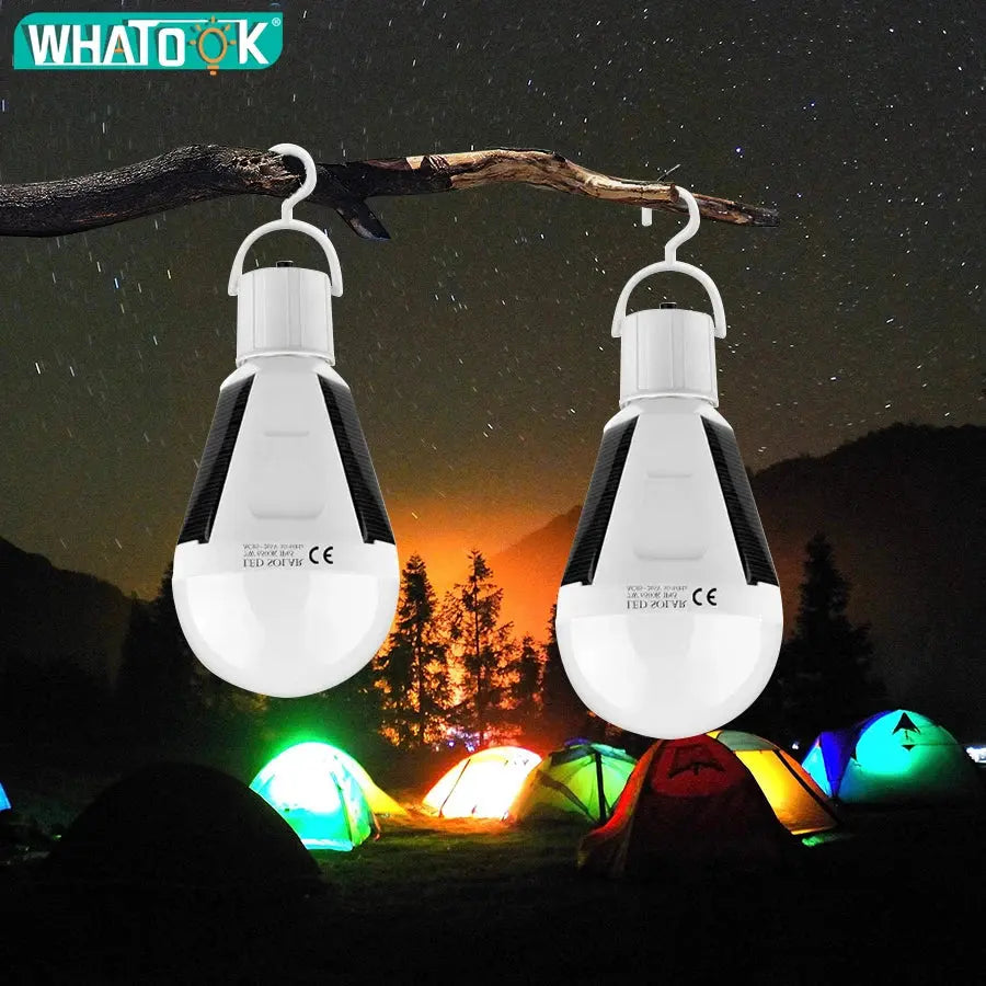 LED Solar Power Bulb Protable LED Solar Lights Rechargeable Lampada LED Waterproof Outdoor Camps Tent Garden Lights Dropshipping - Suncollections