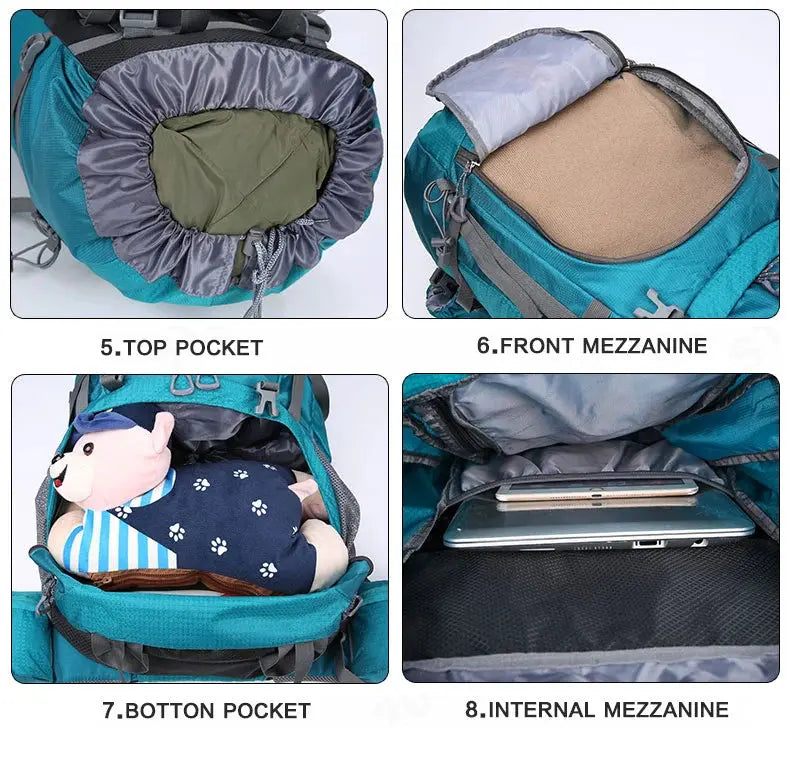 80L Large Capacity Outdoor Backpack Camping Travel Bag - Suncollections