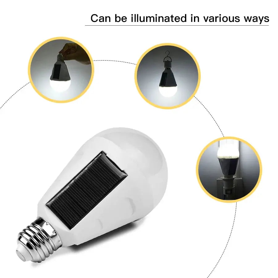 LED Solar Power Bulb Protable LED Solar Lights Rechargeable Lampada LED Waterproof Outdoor Camps Tent Garden Lights Dropshipping - Suncollections