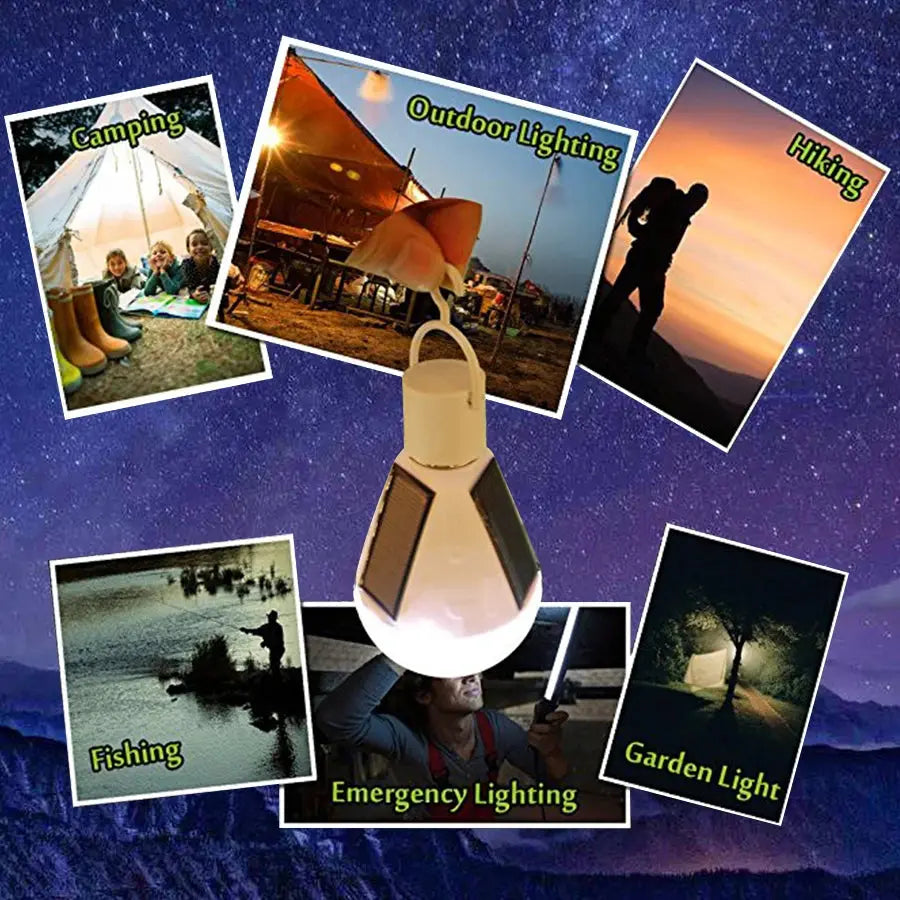 LED Solar Power Bulb Protable LED Solar Lights Rechargeable Lampada LED Waterproof Outdoor Camps Tent Garden Lights Dropshipping - Suncollections
