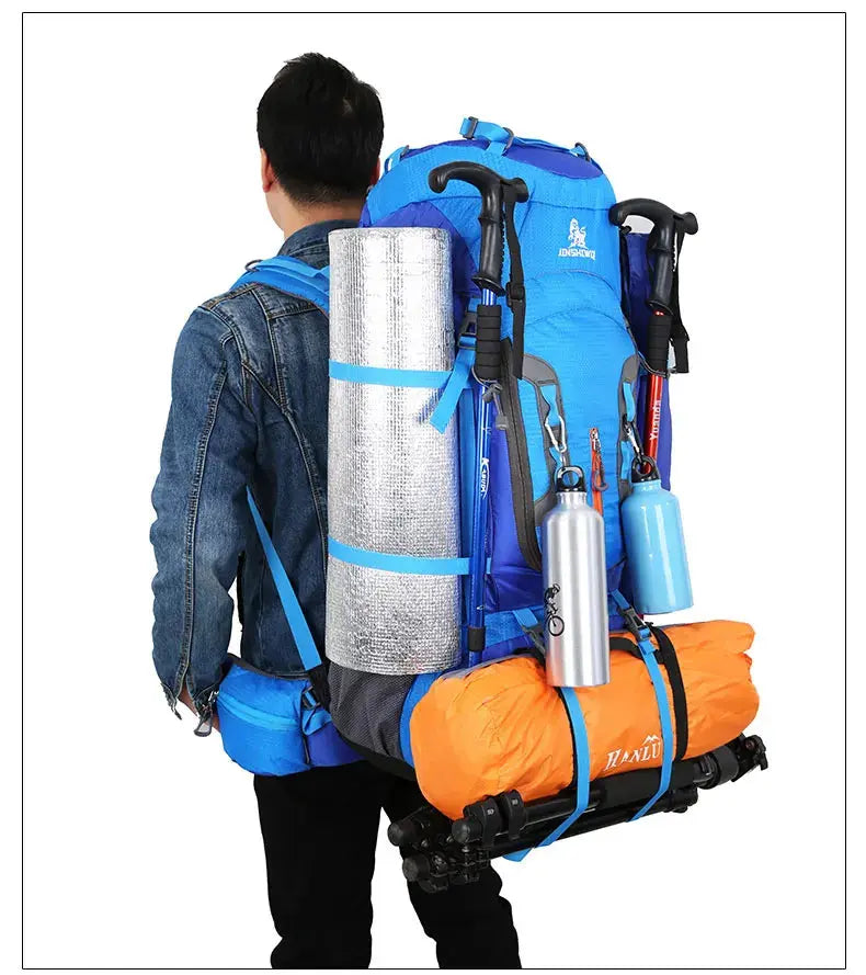 80L Large Capacity Outdoor Backpack Camping Travel Bag - Suncollections