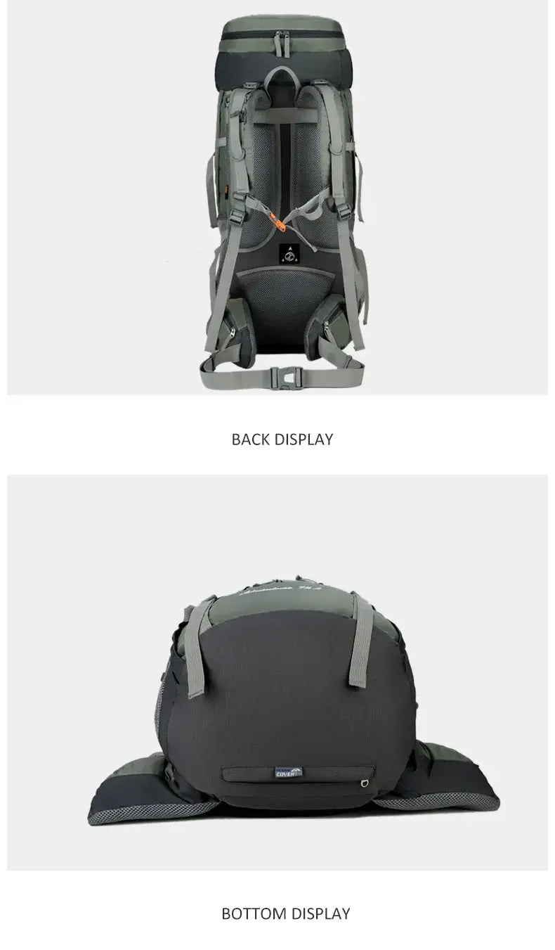 Camping Backpack Hiking Bag Sports Outdoor Bags For Men 75L Large With Rain Cover Travel Climbing Mountaineering Trekking Bag - Suncollections