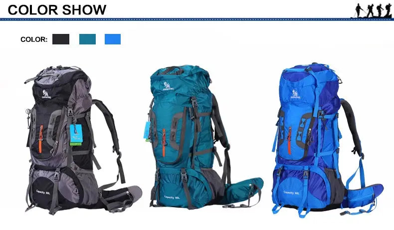 80L Large Capacity Outdoor Backpack Camping Travel Bag - Suncollections