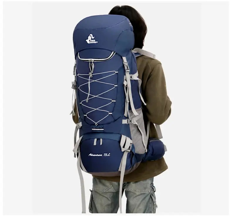 Camping Backpack Hiking Bag Sports Outdoor Bags For Men 75L Large With Rain Cover Travel Climbing Mountaineering Trekking Bag - Suncollections