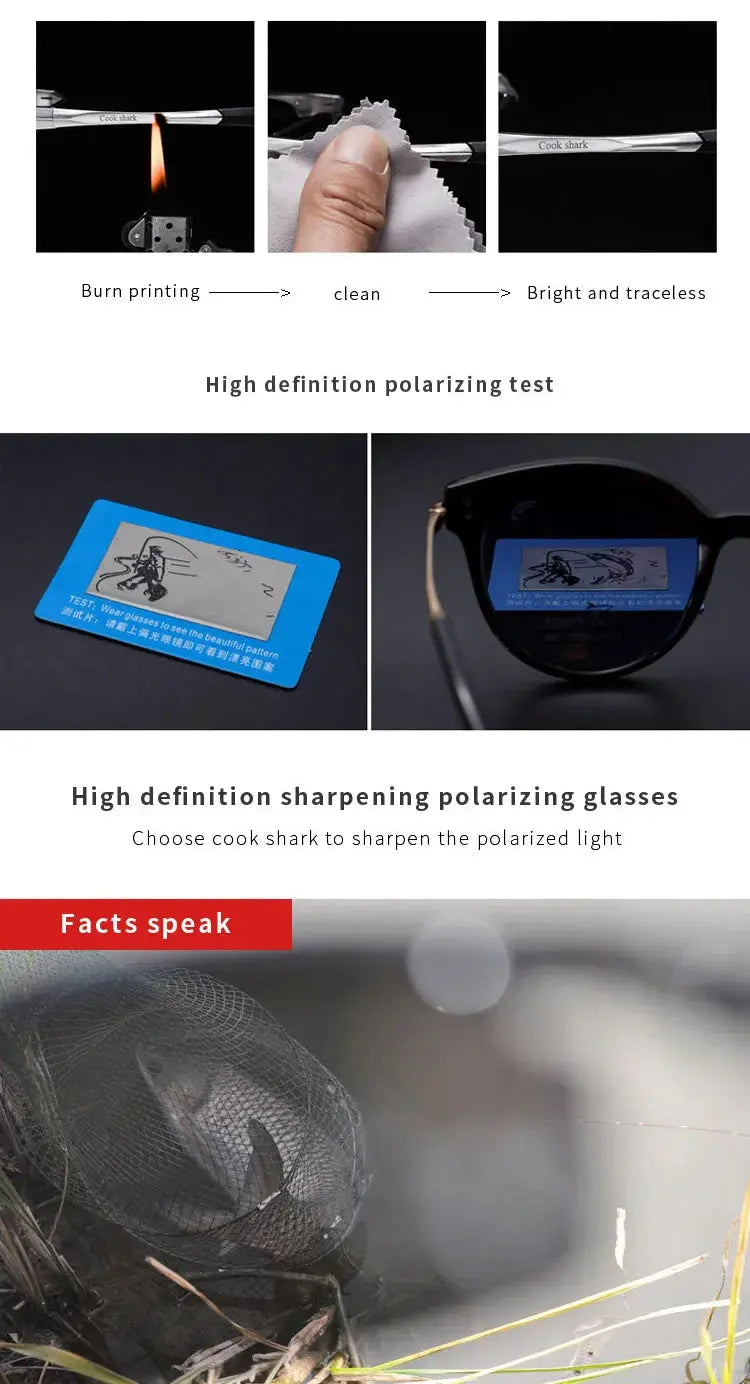 Cookshark 2025 New Sunglasses Men's Sunglasses Tide Polarized Drivers Driving Glasses - Suncollections