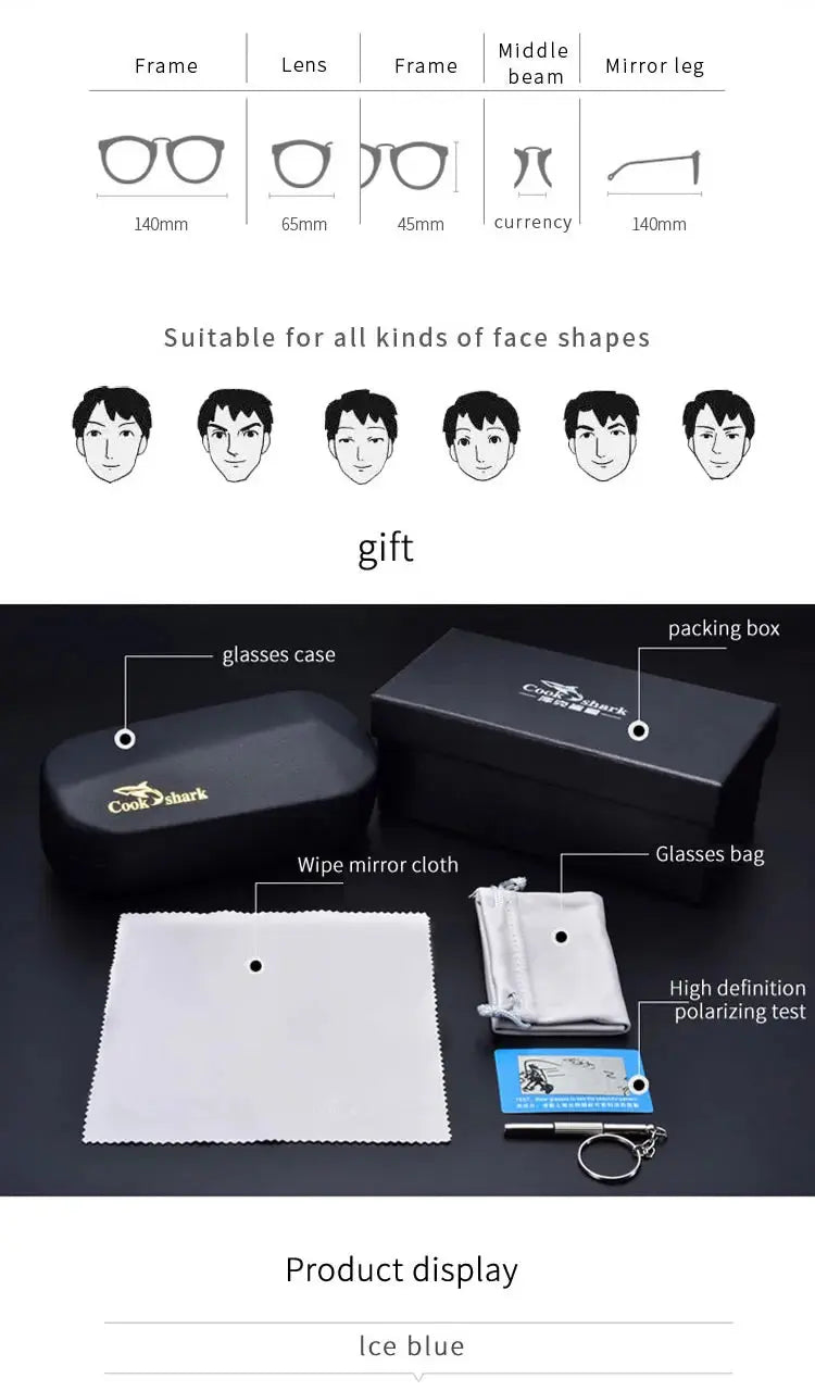 Cookshark 2025 New Sunglasses Men's Sunglasses Tide Polarized Drivers Driving Glasses - Suncollections