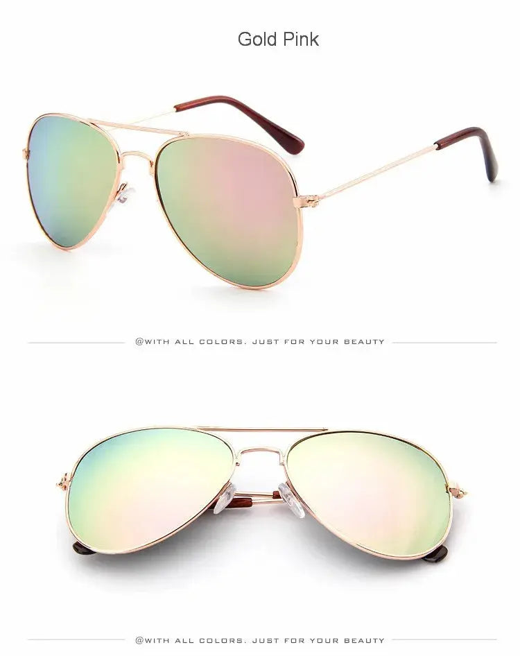 Classic Aviation sunglasses For Boy And Girl Colorful Mirror Pilot Sun Glasses Children Sunglasses Kids Sunglasses Eyewear - Suncollections
