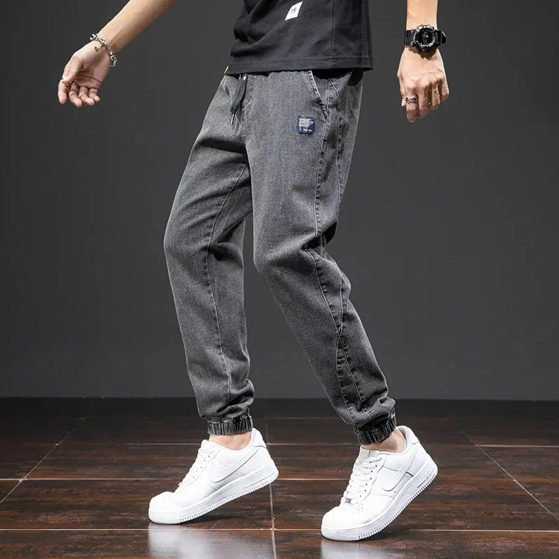 Spring Summer Black Blue Cargo Jeans Men Streetwear Denim Jogger Pants Men Baggy Harem Jean Trousers Plus Size Suncollections
