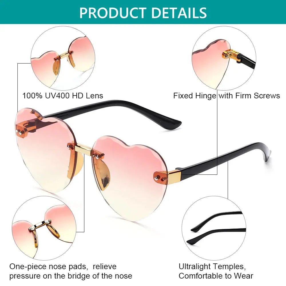 Ocean Lenses Eyewear Party/Photography Kids Sunglasses Heart-shaped Sun Glasses UV 400 Protection Children Sunglasses - Suncollections