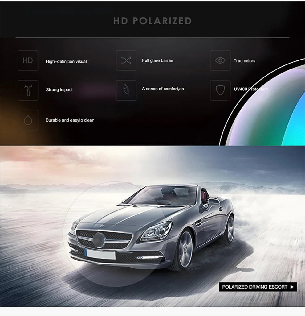 Fashion Classic Square Polarized Sunglasses Men Women Sports Outdoor Beach Fishing Travel Colorful Sun Glasses UV400 Goggles Suncollections