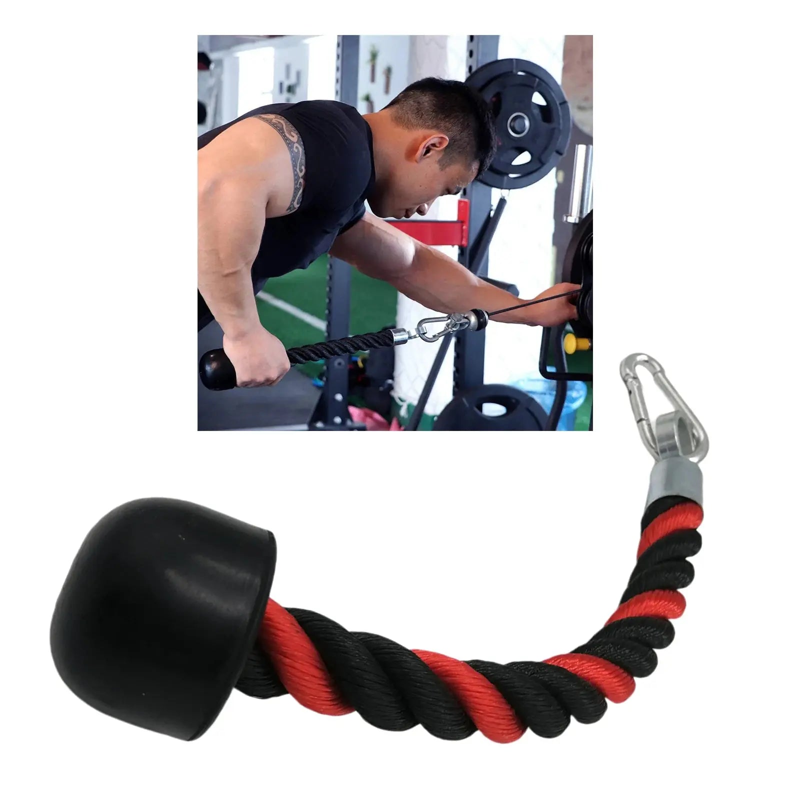 Single Handle Pulley Cable Tie for Triceps Rope Pull Down Attachment - Suncollections