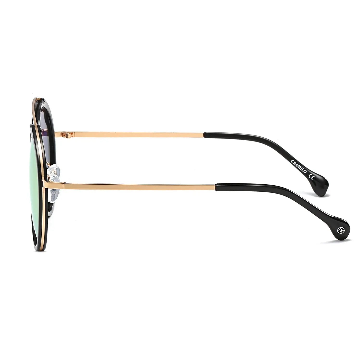 FARMINDALE | Polarized Circle Round Brow-Bar Fashion Sunglasses - Suncollections