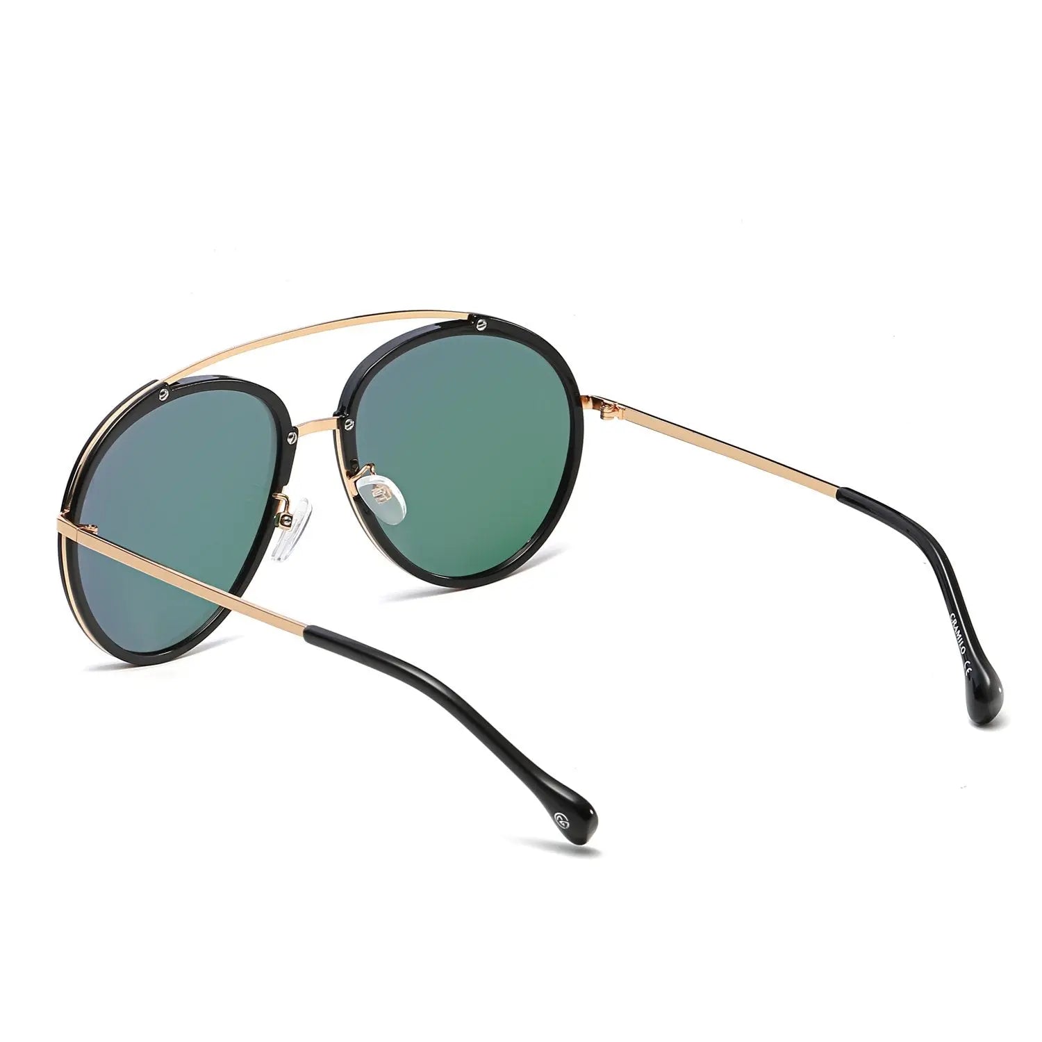 FARMINDALE | Polarized Circle Round Brow-Bar Fashion Sunglasses - Suncollections