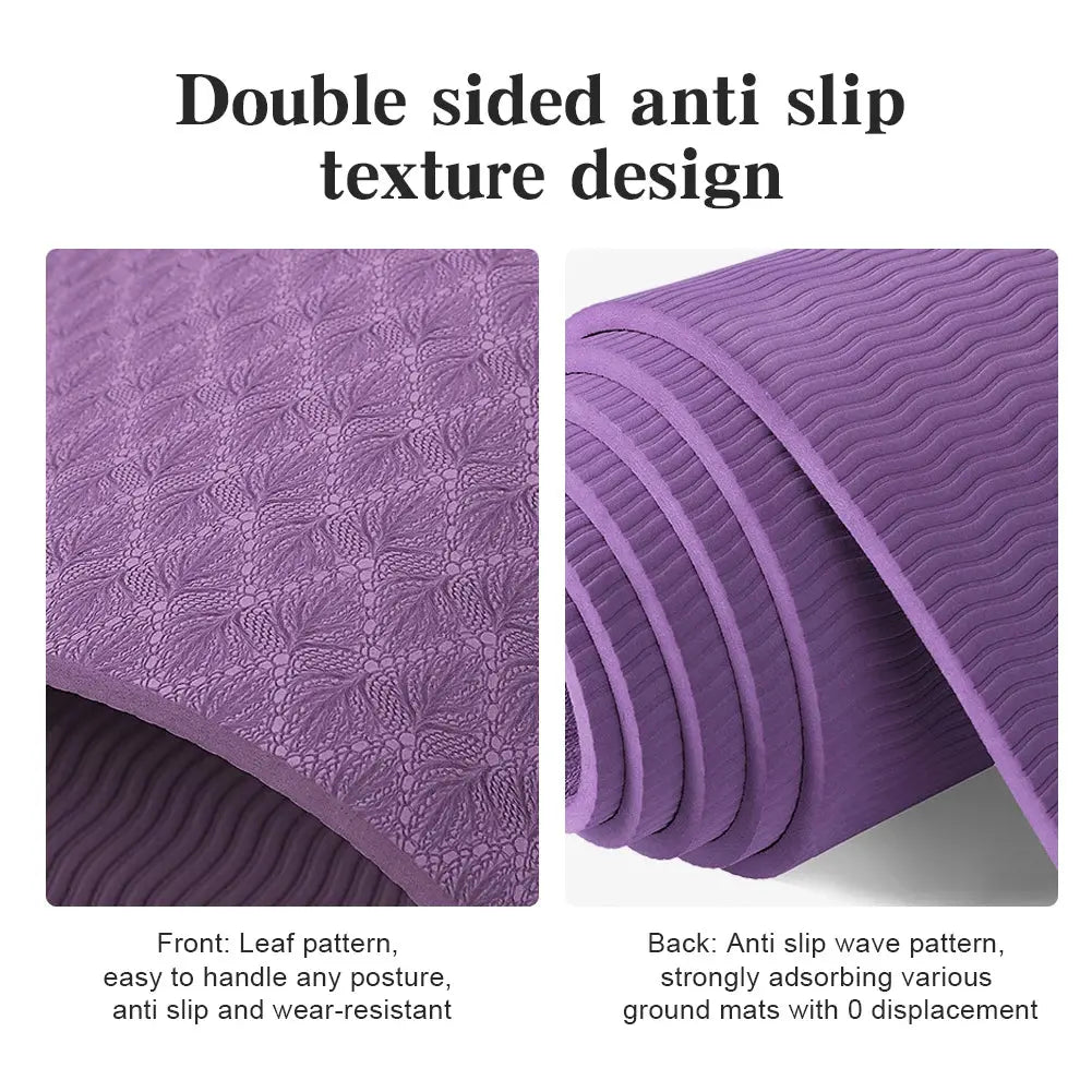 Foldable Yoga Mat 4mm Thick TPE Gym Mat Anti-Slip Yoga Mat Pilates Double Sided Multifunction Exercise Mat Yoga Pilates Workout - Suncollections