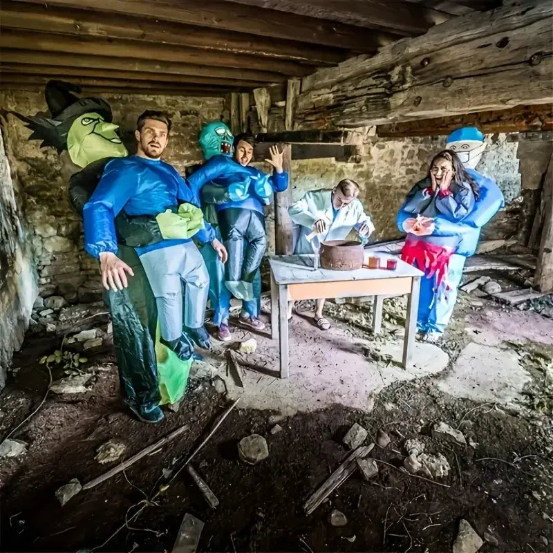 Terrifying Doctor Inflatable Suit Bloody Terrifying Amputation Doctor Inflatable Suit Halloween Carnival Party Funny Costume Suncollections