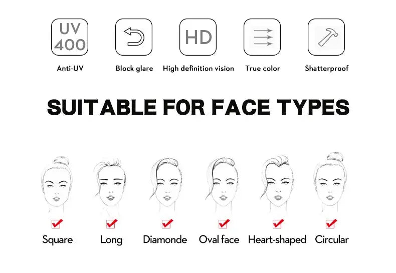 Vintage Square Sunglasses for Women Men Thick Frame Double Bridges Eyewear Female Chic Polygon Sun Glasses UV400 Shades - Suncollections