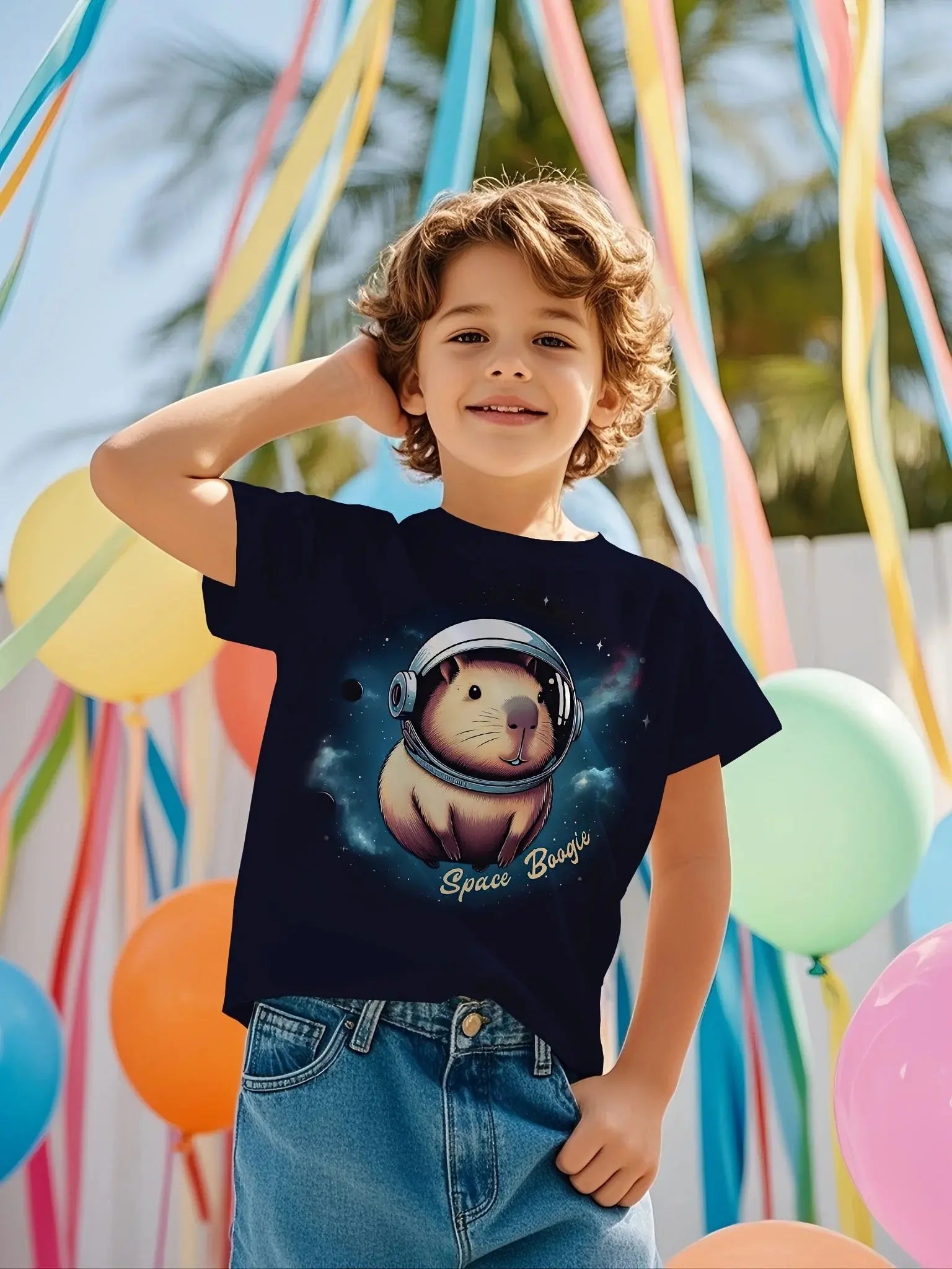 Cute Capybara Graphic Children's Clothing Boys Tshirt Summer Short Sleeve Casual Daily Kids Girls Clothes T-Shirt O-Neck Tops - Suncollections