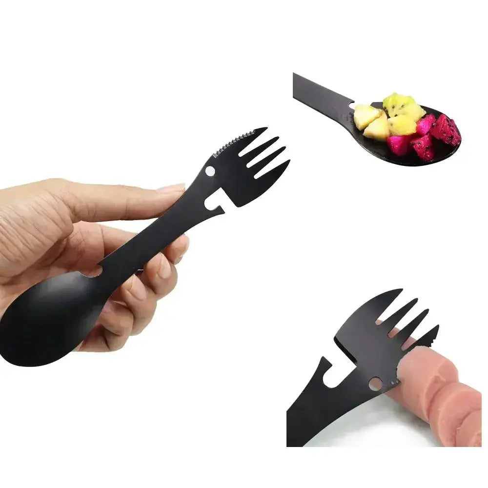 Stainless Steel Camping Tableware Knife Fork and Spoon - Suncollections