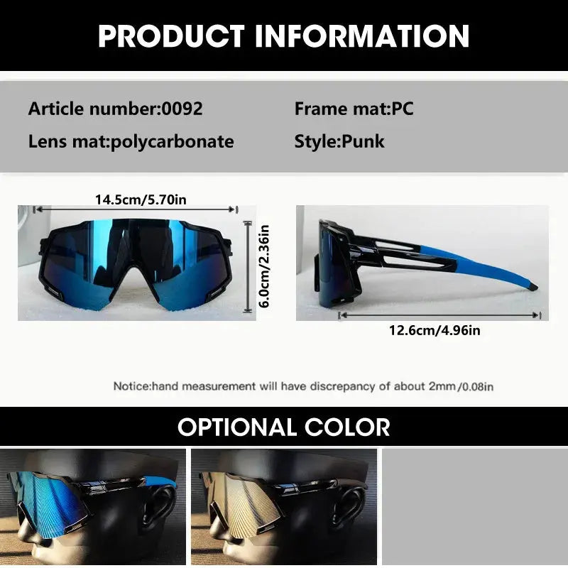 OCYCO New Rideing Oversized Steampunk Goggle Sunglasses Men Punk Sun Glasses Women Vintage Shades - Suncollections