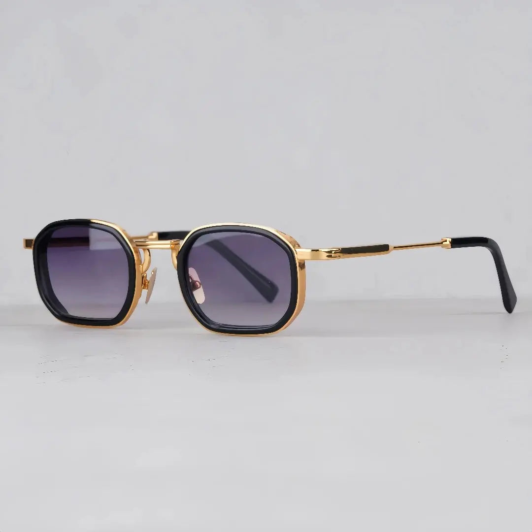 Heavy Metal Fashion Trend Luxury Vintage Sunglasses JEAN Alloy+Acetate UV400 HD CR39 Lens Retro Square Design Unisex Top Quality - Suncollections
