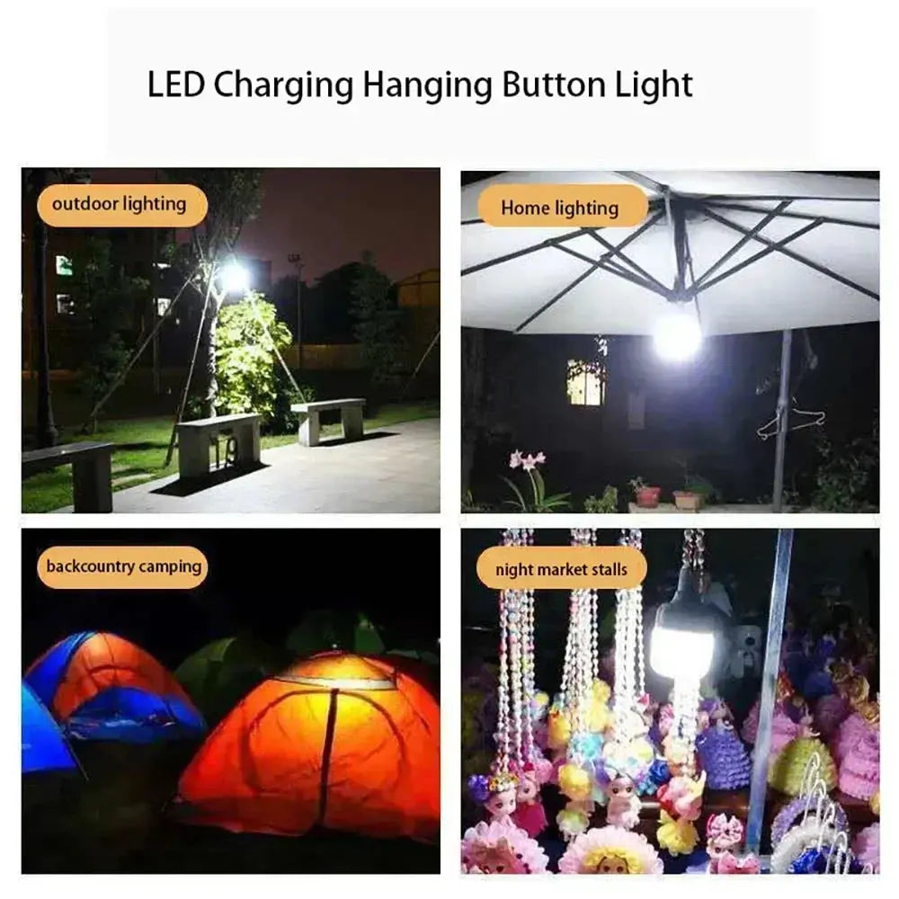 100-500W Rechargeable Portable LED Emergency Lights Outdoor Portable Lanterns Hanging Camping Energy Saving Bulb for Garden Tent - Suncollections