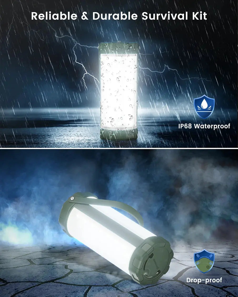 106LED Survival Camping Lantern Portable Power Bank Outdoor Lighting Flashlight Tent Light Rechargeable Emergency Equipment Lamp - Suncollections