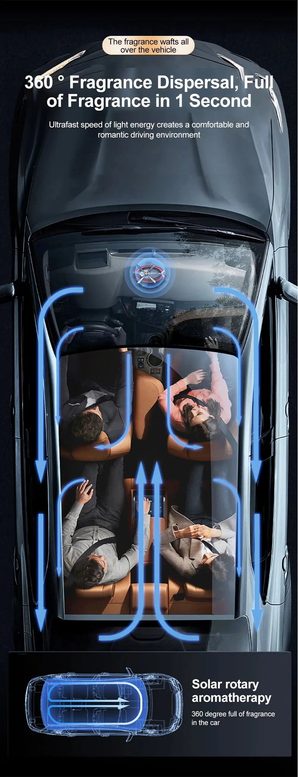 Solar Rotating Helicopter Aromatherapy Car Air Freshener Alloy + Abs Wooden Aromatherapy Machine Car Aromatherapy Aircraft - Suncollections